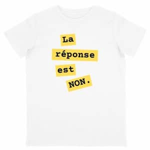 La Réponse est Non — T-shirt enfant unisexe motif Jaune